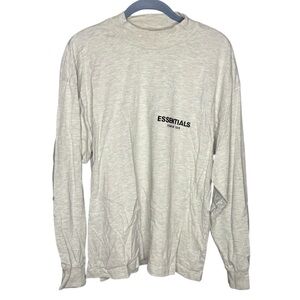 Essentials Men's Light Gray Long Sleeve Tee